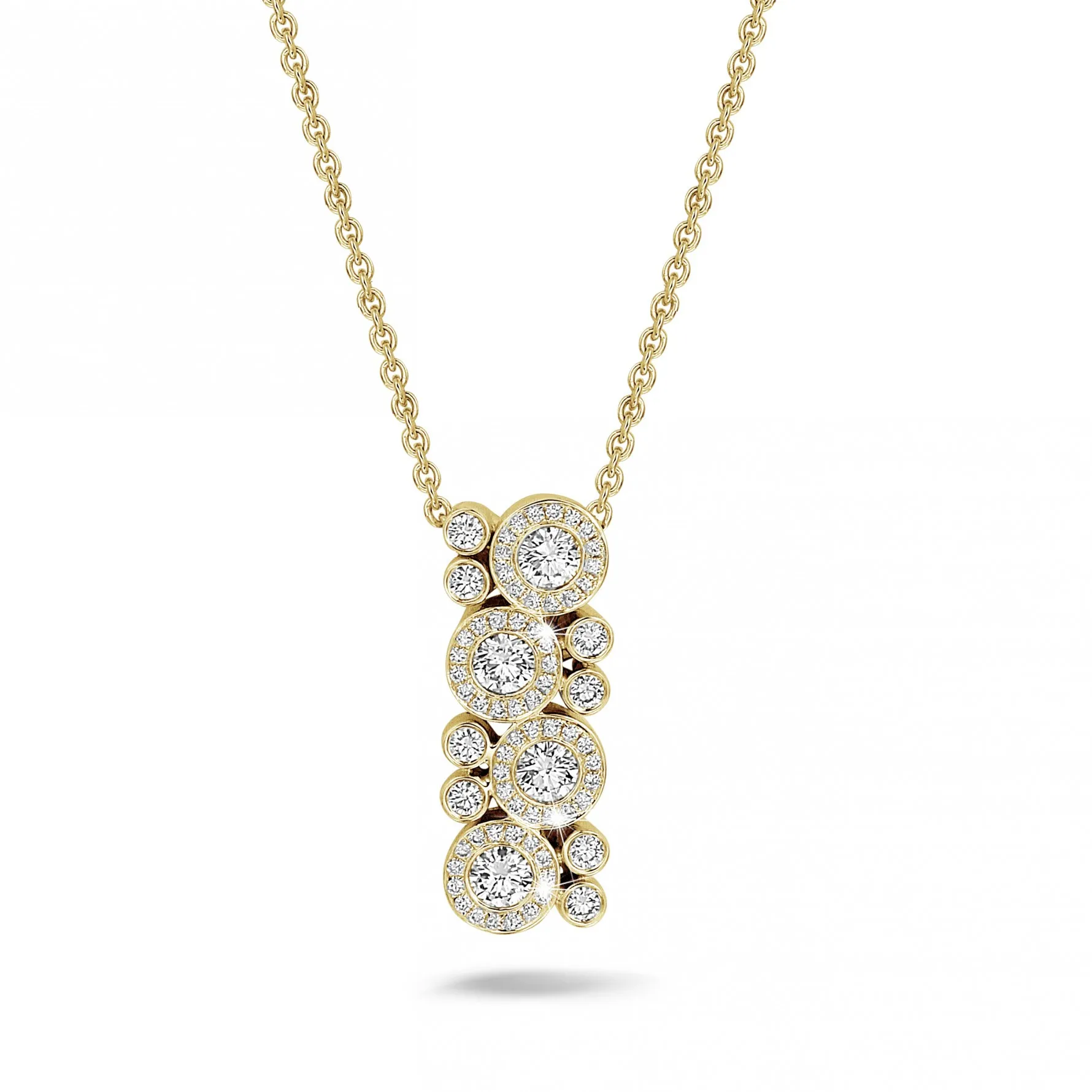 1.20 quilates gargantilla diamante en oro amarillo 