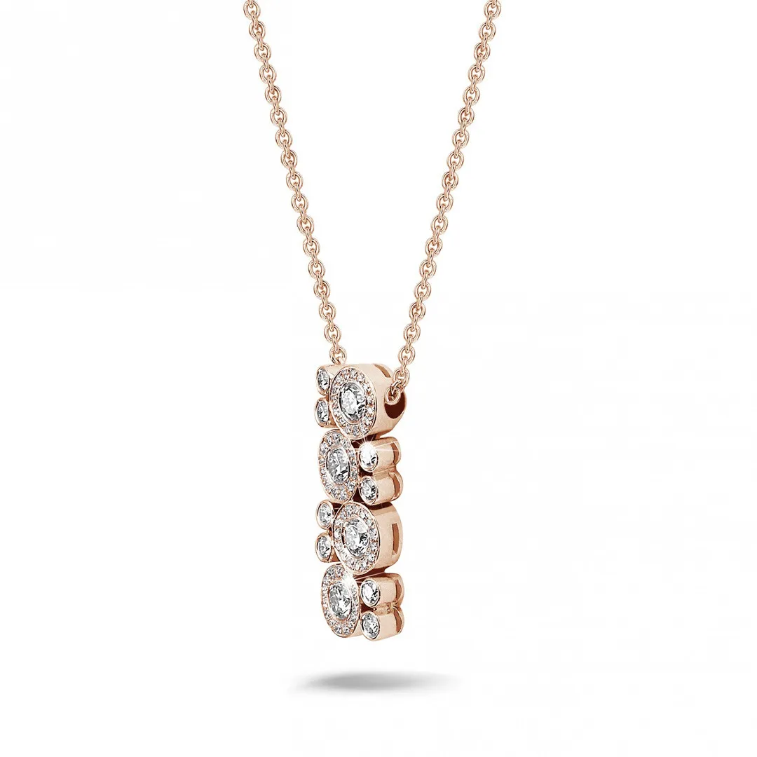1.20 quilates gargantilla diamante en oro rojo 