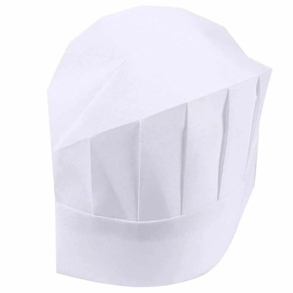 24 PACK SOMBREROS DE CHEF DE PAPEL PARA NIñOS, ADULTOS, AJUSTABLE BLANCO DE COCINA TOQUE CAP BULK SET SUMINISTROS PARA CHEF (20