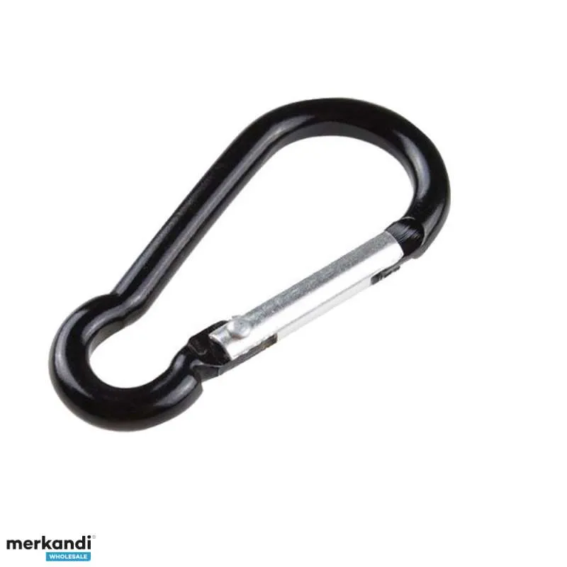4x SET Carabina de aluminio de agarre rápido para llaves, senderismo y camping