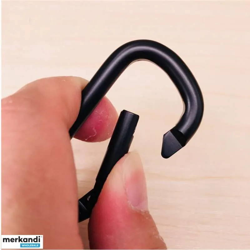 4x SET Carabina de aluminio de agarre rápido para llaves, senderismo y camping