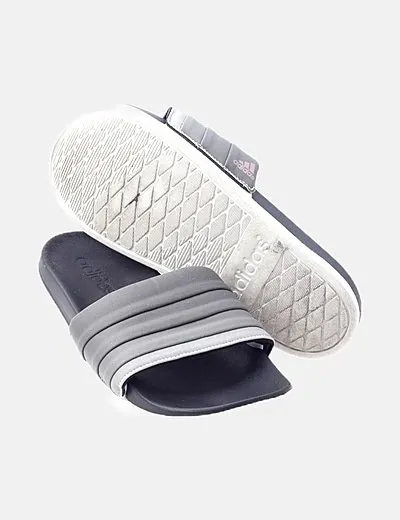Adidas Chancla banda gris
