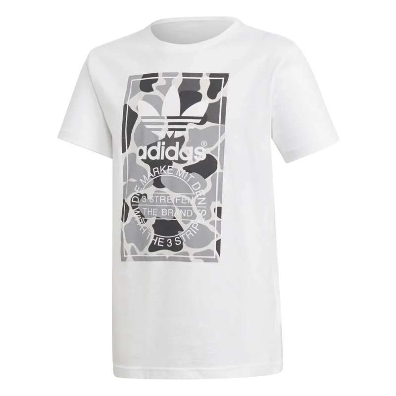 Adidas Originals Junior Trefoil Camo Tee (White/Multicolor)