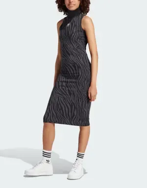 Adidas Vestido Allover Zebra Animal Print