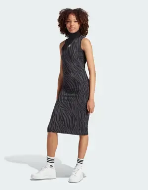 Adidas Vestido Allover Zebra Animal Print