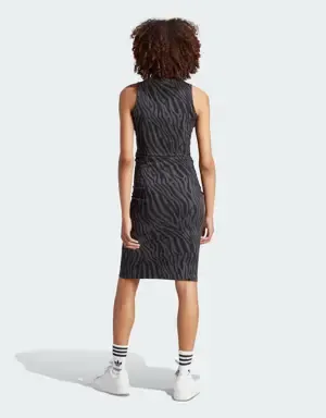 Adidas Vestido Allover Zebra Animal Print