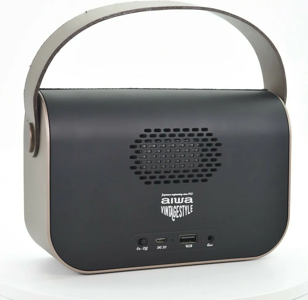 AIWA RBTU600 RADIO PORTáTIL RECARGABLE CON BLUETOOTH Y USB NEGRO