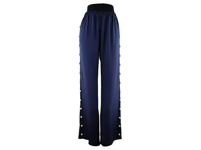 Alexis Mabille Pantalones anchos azules 