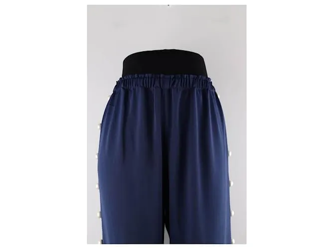 Alexis Mabille Pantalones anchos azules 
