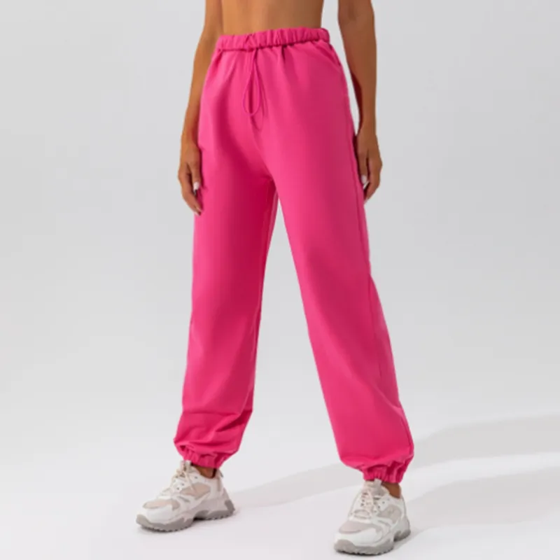 Alo Pantalones deportivos de cintura suelta para mujeres Pantalones casuales Pantalones de fitness yoga Pantalones de pierna rec