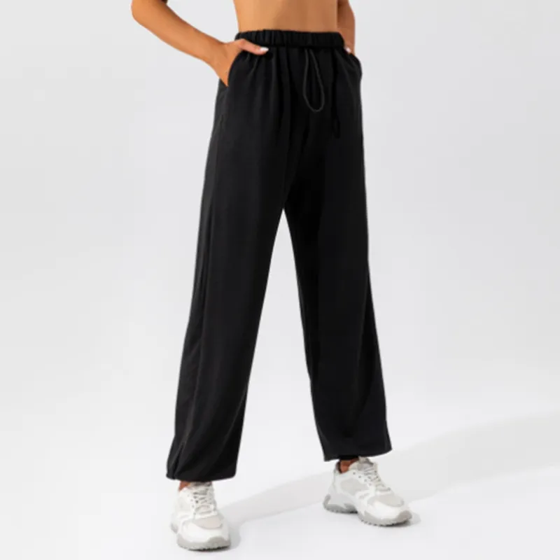 Alo Pantalones deportivos de cintura suelta para mujeres Pantalones casuales Pantalones de fitness yoga Pantalones de pierna rec