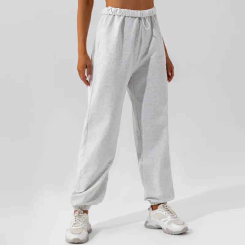 Alo Pantalones deportivos de cintura suelta para mujeres Pantalones casuales Pantalones de fitness yoga Pantalones de pierna rec