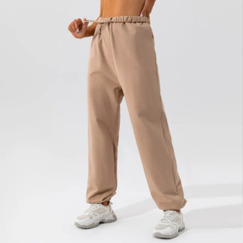 Alo Pantalones deportivos de cintura suelta para mujeres Pantalones casuales Pantalones de fitness yoga Pantalones de pierna rec