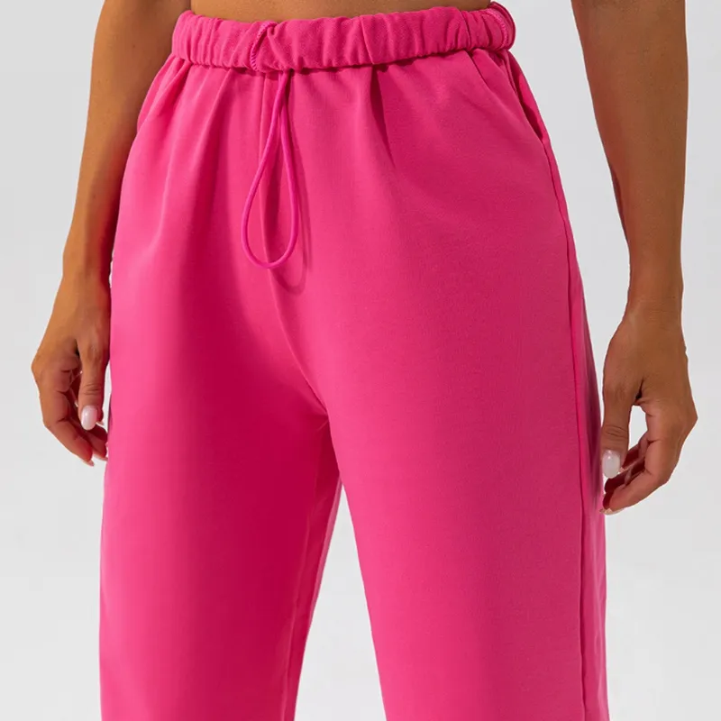 Alo Pantalones deportivos de cintura suelta para mujeres Pantalones casuales Pantalones de fitness yoga Pantalones de pierna rec