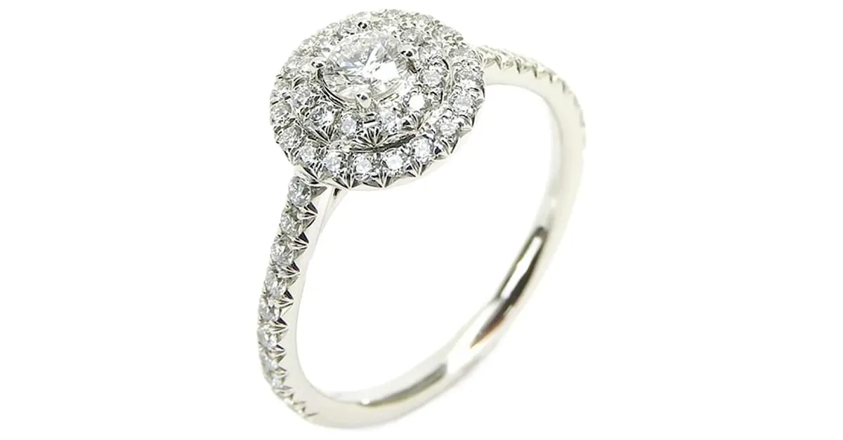 Anillo de diamante de platino Soleste de Tiffany & Co. para mujeres 