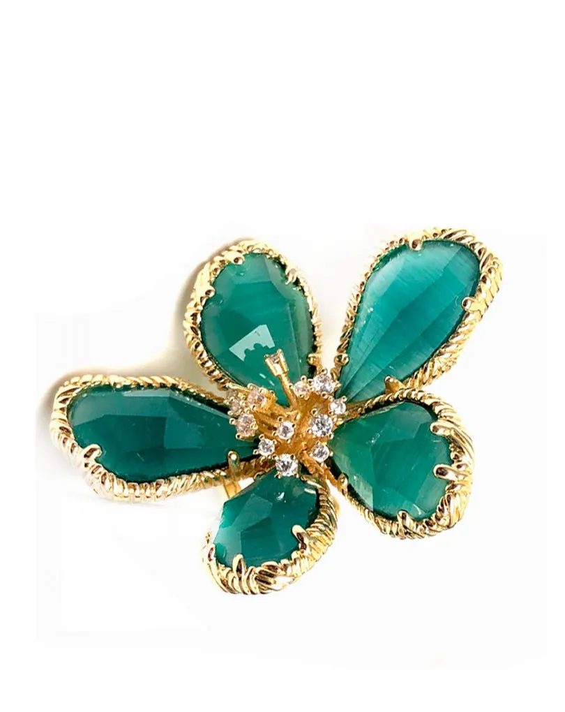 ANILLOS GRANDES DE MUJER VERDES CON ESPECTACULAR DISEÑO