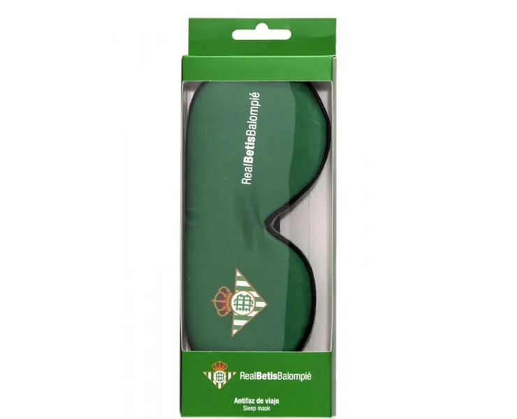 Antifaz de viaje color verde Real Betis Balompié juvenil y adulto