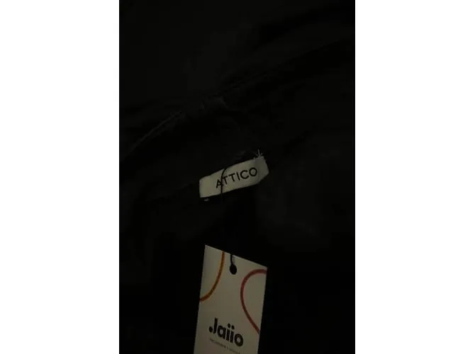 Attico pantalones anchos de cuero Negro 
