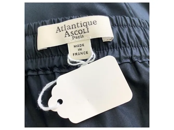 Autre Marque Atlantique Ascoli falda larga de algodón con cordón negro 