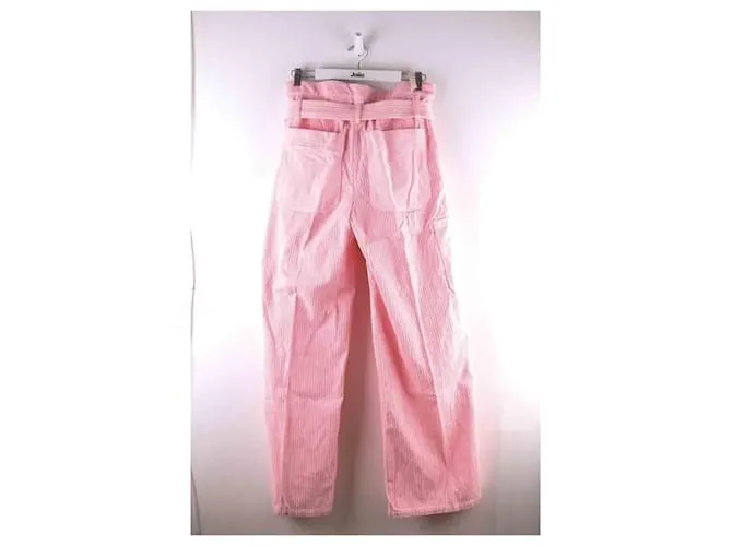 Autre Marque Pantalones anchos de algodón Rosa 
