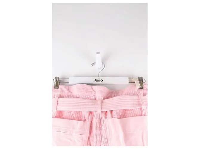 Autre Marque Pantalones anchos de algodón Rosa 