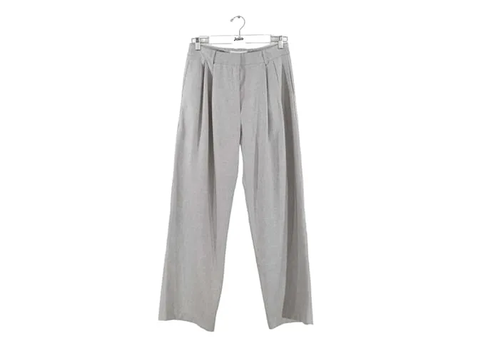 Autre Marque Pantalones anchos de lana Gris 