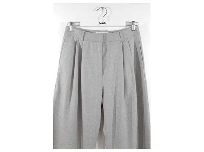 Autre Marque Pantalones anchos de lana Gris 