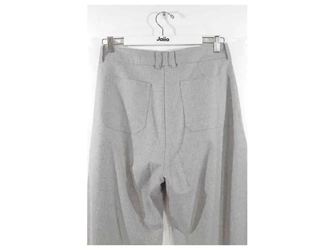 Autre Marque Pantalones anchos de lana Gris 