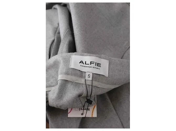 Autre Marque Pantalones anchos de lana Gris 