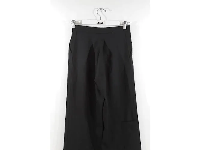 Autre Marque Pantalones anchos de lana Negro 