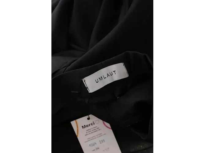 Autre Marque Pantalones anchos de lana Negro 