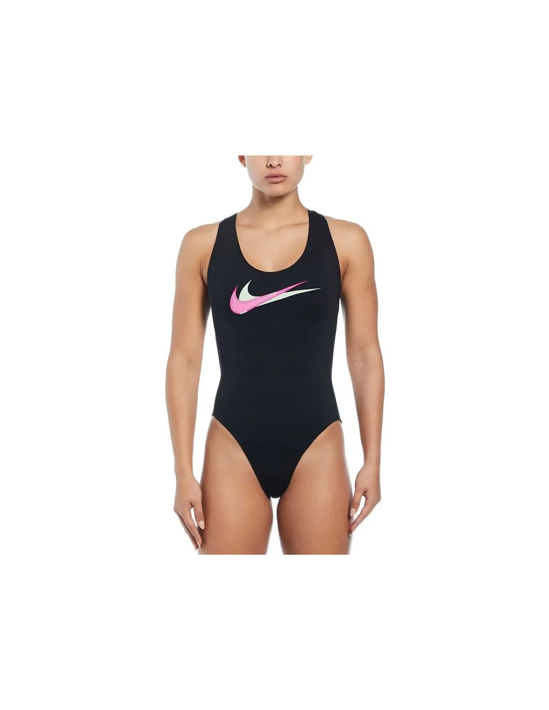 Bañador de Natación Nike Multi Logo Mujer Negro