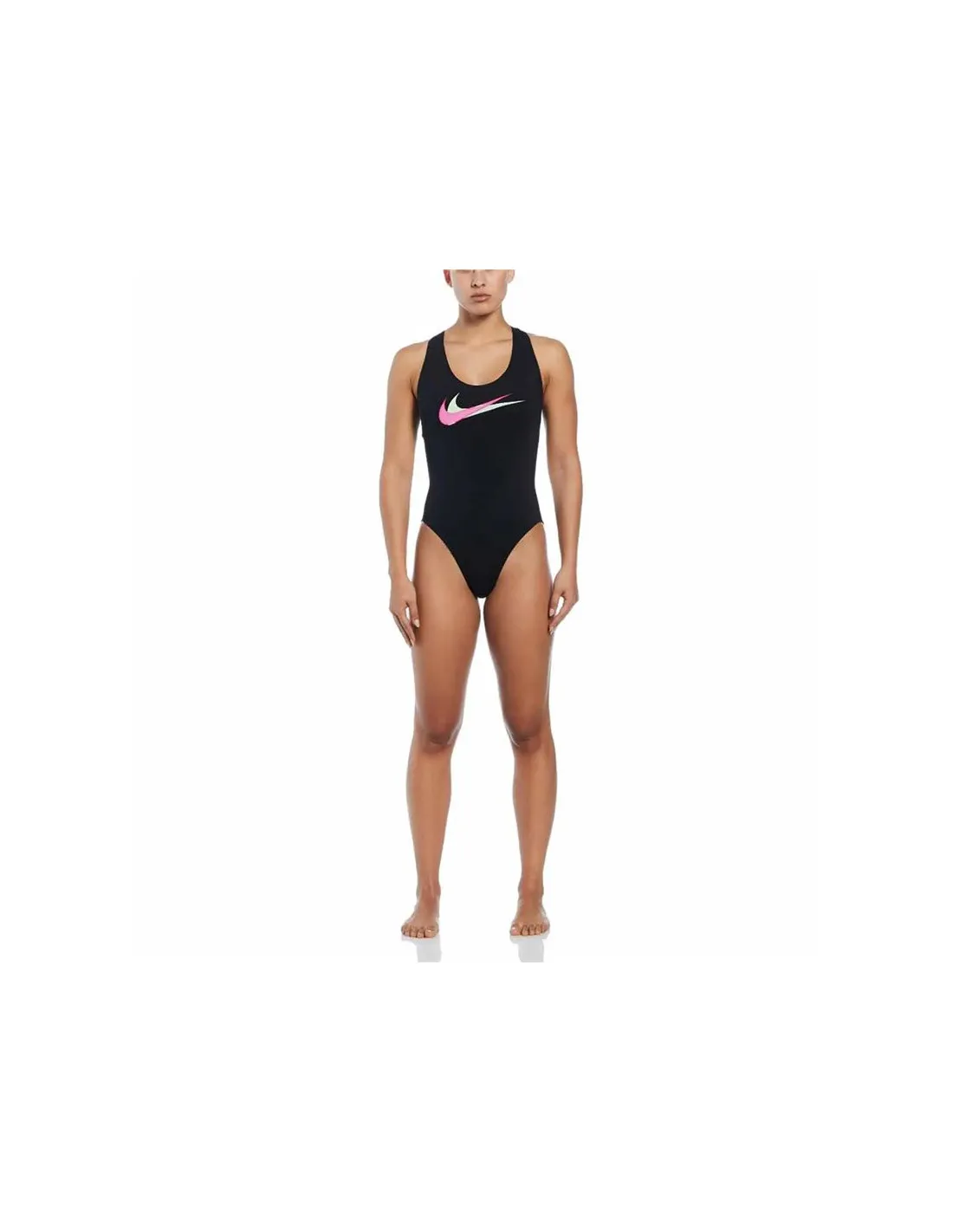Bañador de Natación Nike Multi Logo Mujer Negro