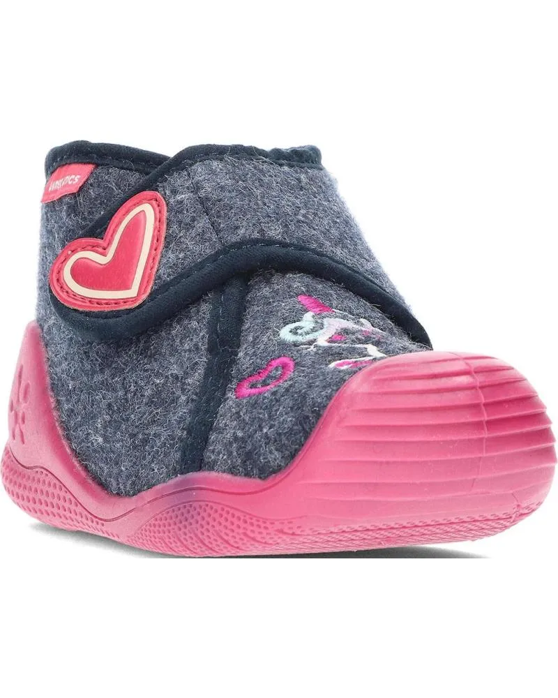 Bebé de Niña BIOMECANICS PANTUFLAS PARA NINA DE 241151 FIELTRO AZULMARINO