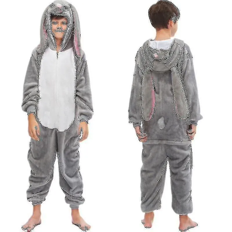 Big Ear Rabbit Costume Pijama Onesie Kigurumi Jumpsuit Nightwear Animal Hoodie Para niños adultos