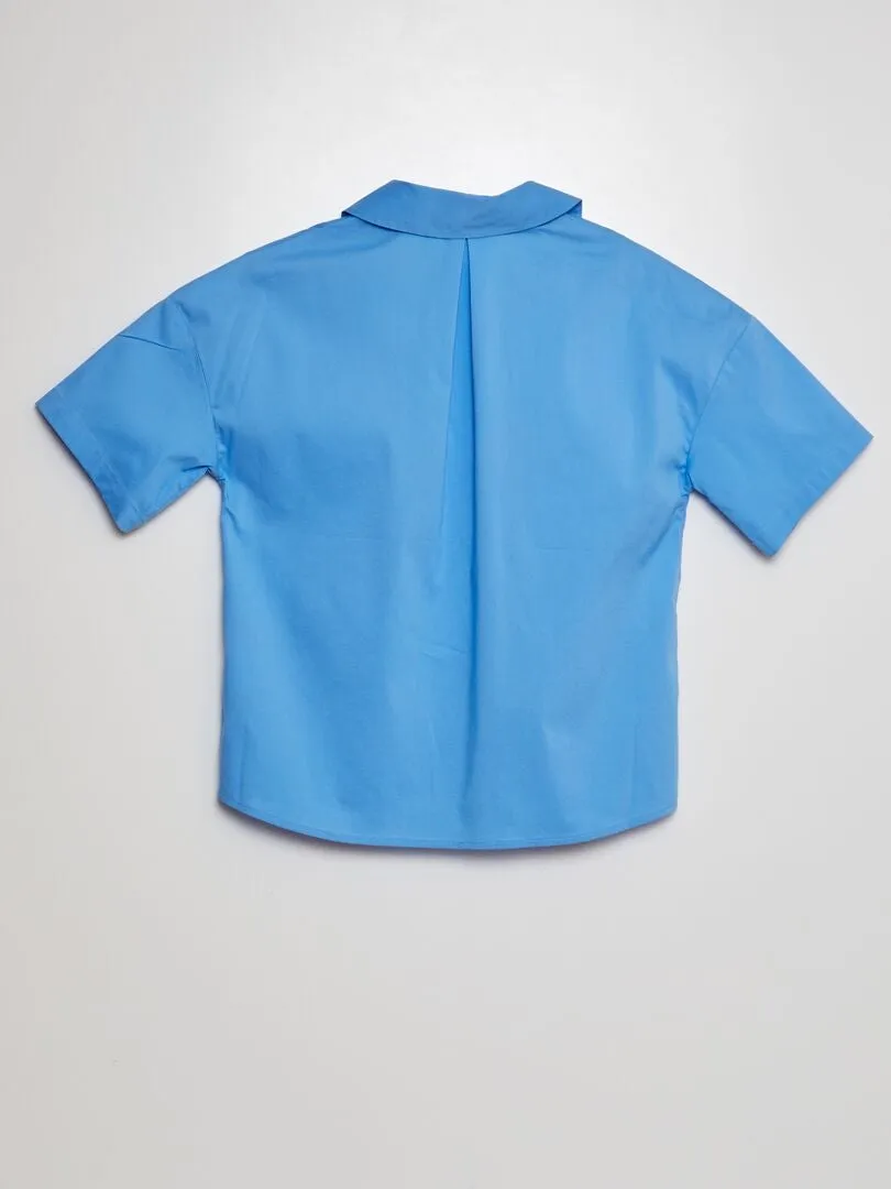 BLUSA DE POPELINA   SO EASY  AZUL