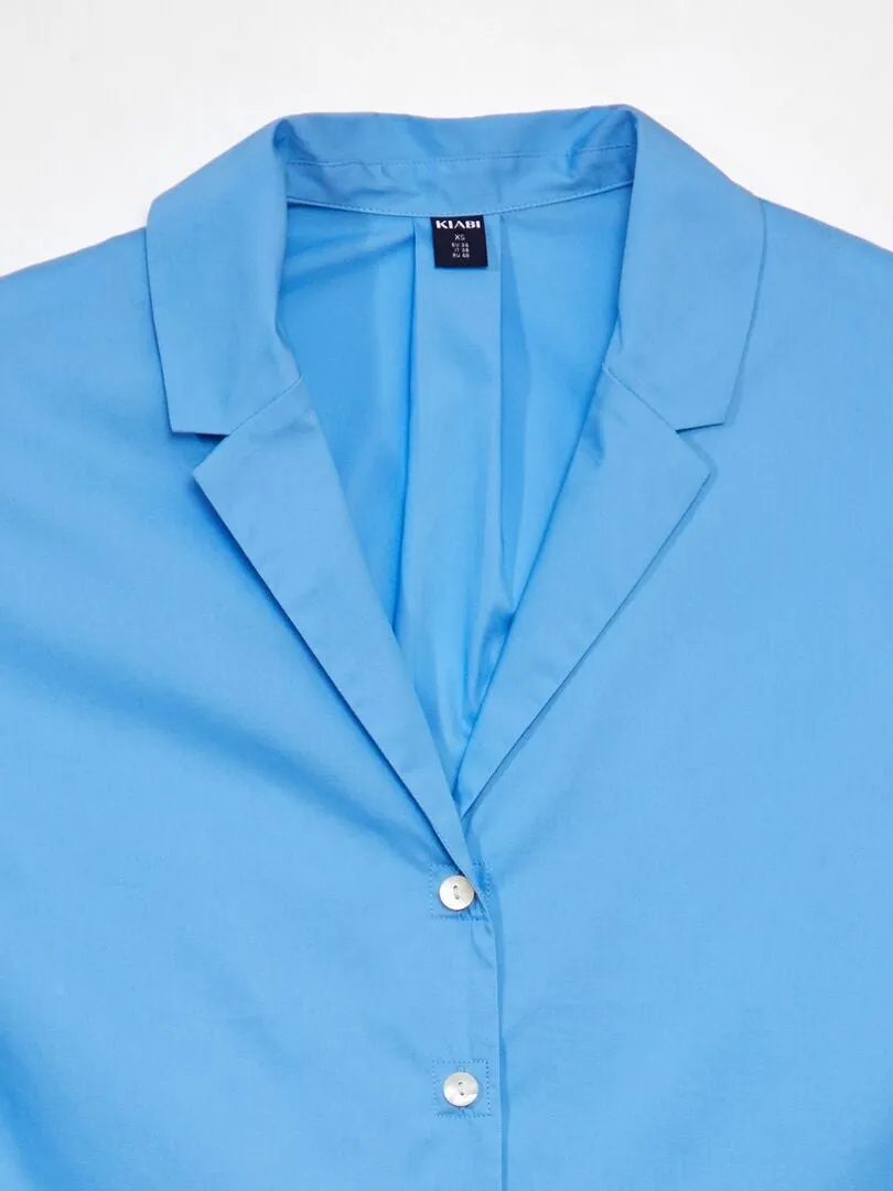 BLUSA DE POPELINA   SO EASY  AZUL