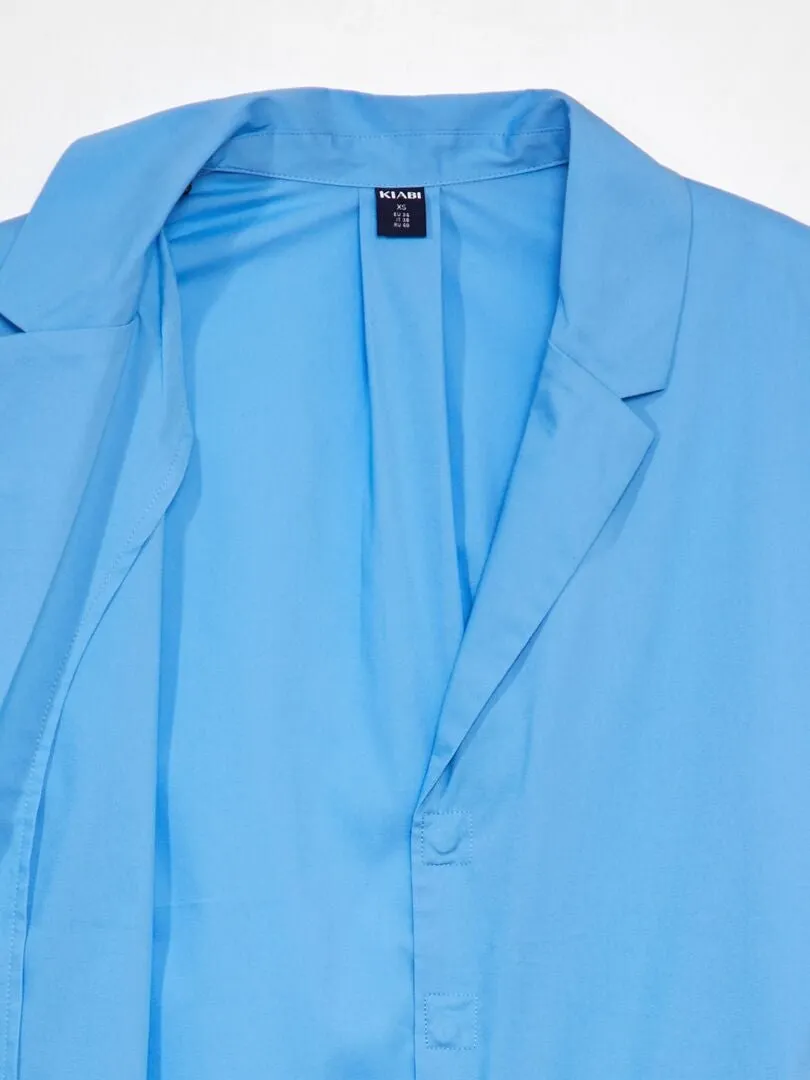 BLUSA DE POPELINA   SO EASY  AZUL
