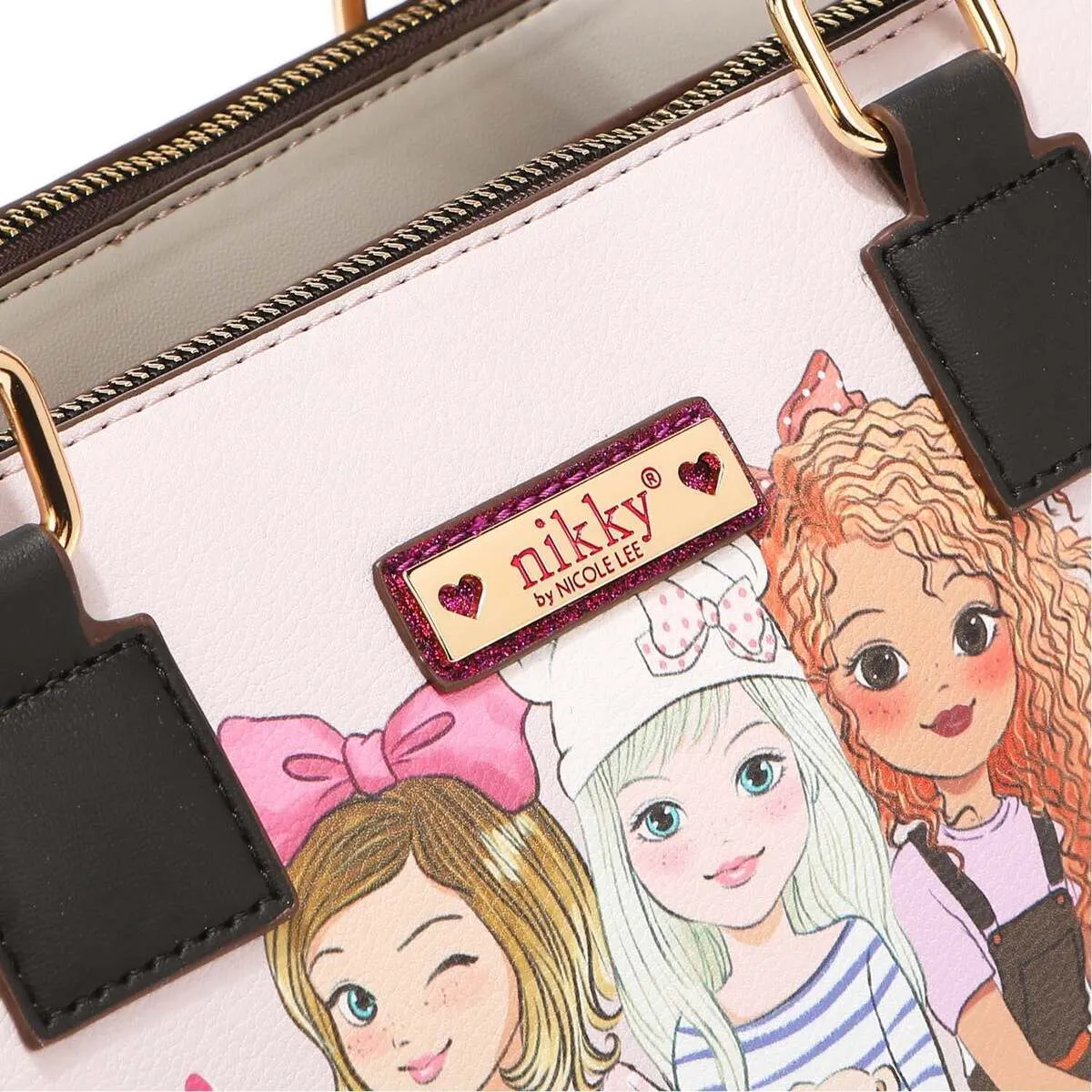 BOLSO DE MANO CON TRIPLE CREMALLERA 