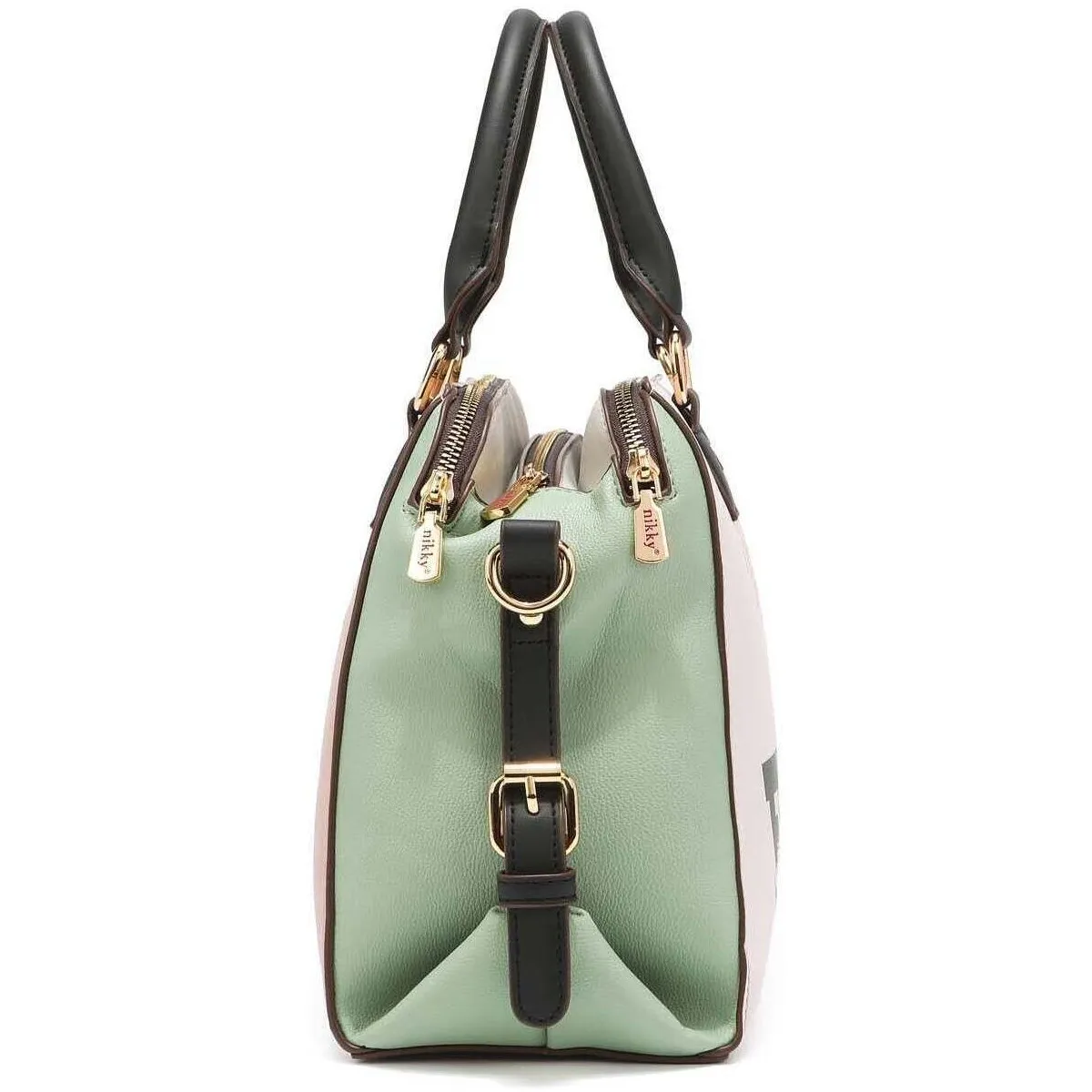 BOLSO DE MANO CON TRIPLE CREMALLERA 