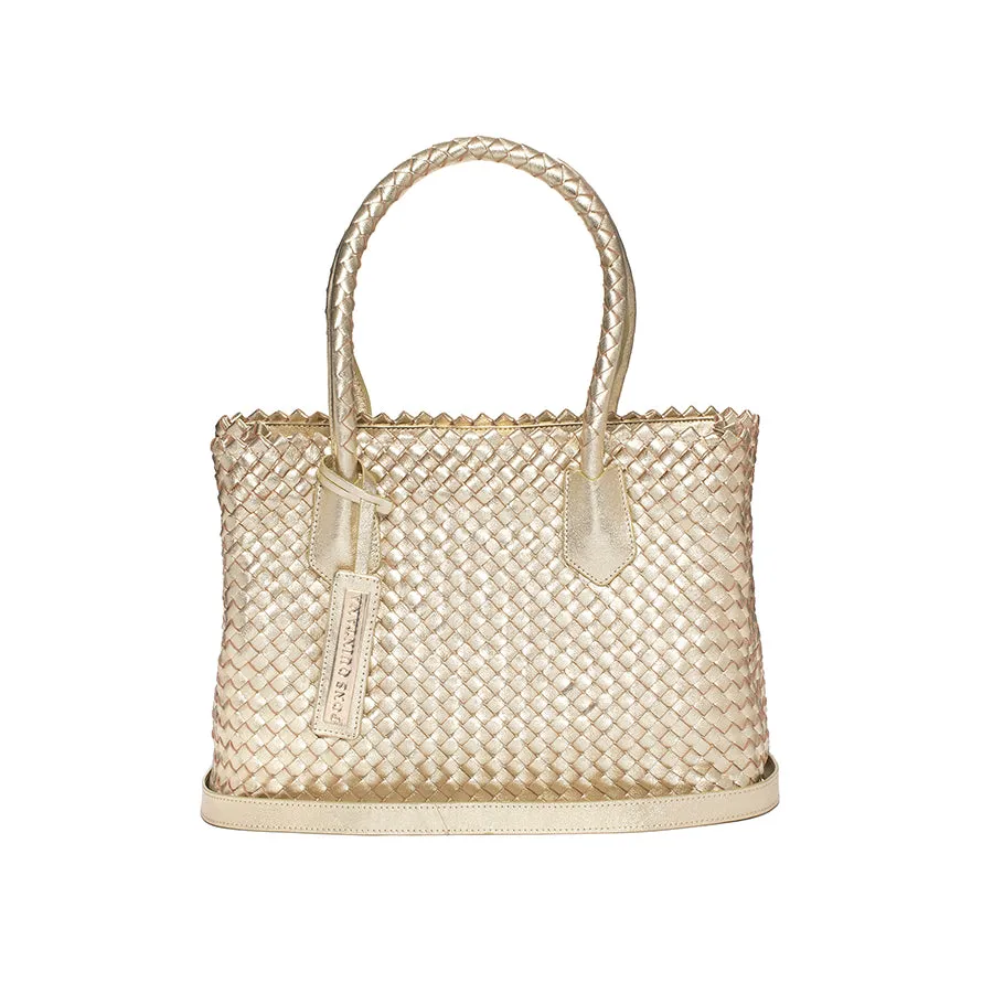 BOLSO DE MANO V090 METAL PLATINO