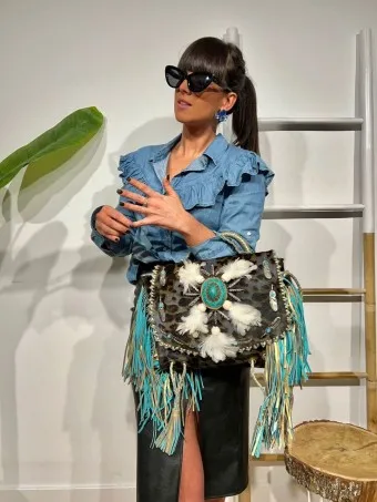 Bolso Piel Flecos MEEKO 03
