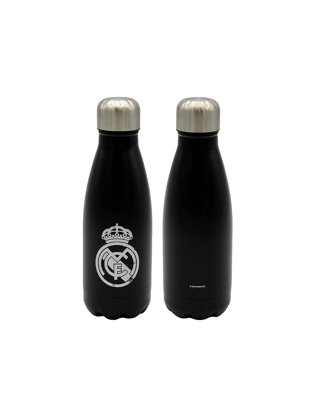 Botella Real Madrid agua de acero negro inoxidable 550 ml
