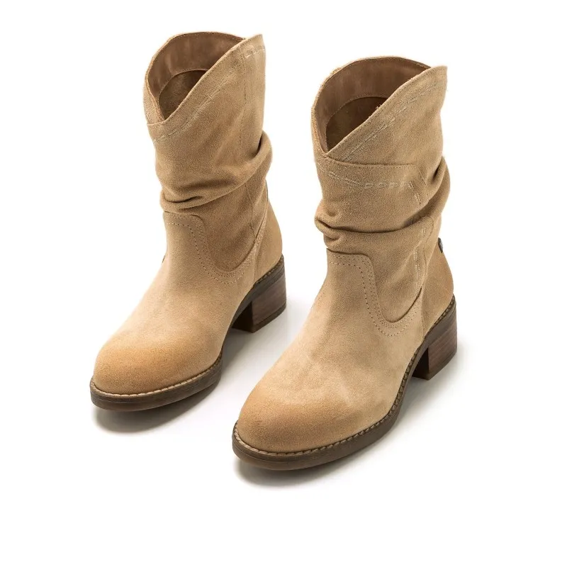 Botines Casual de Mujer MTNG FRONTIER Beige 55753