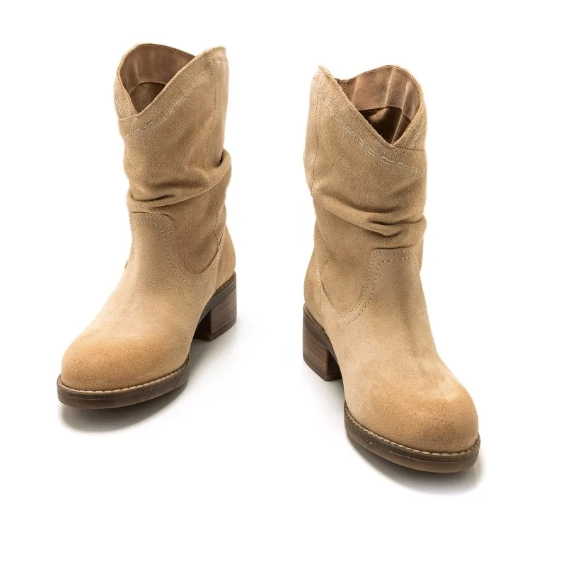 Botines Casual de Mujer MTNG FRONTIER Beige 55753