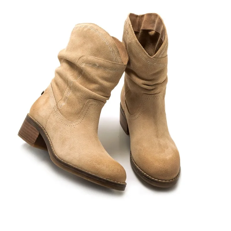 Botines Casual de Mujer MTNG FRONTIER Beige 55753