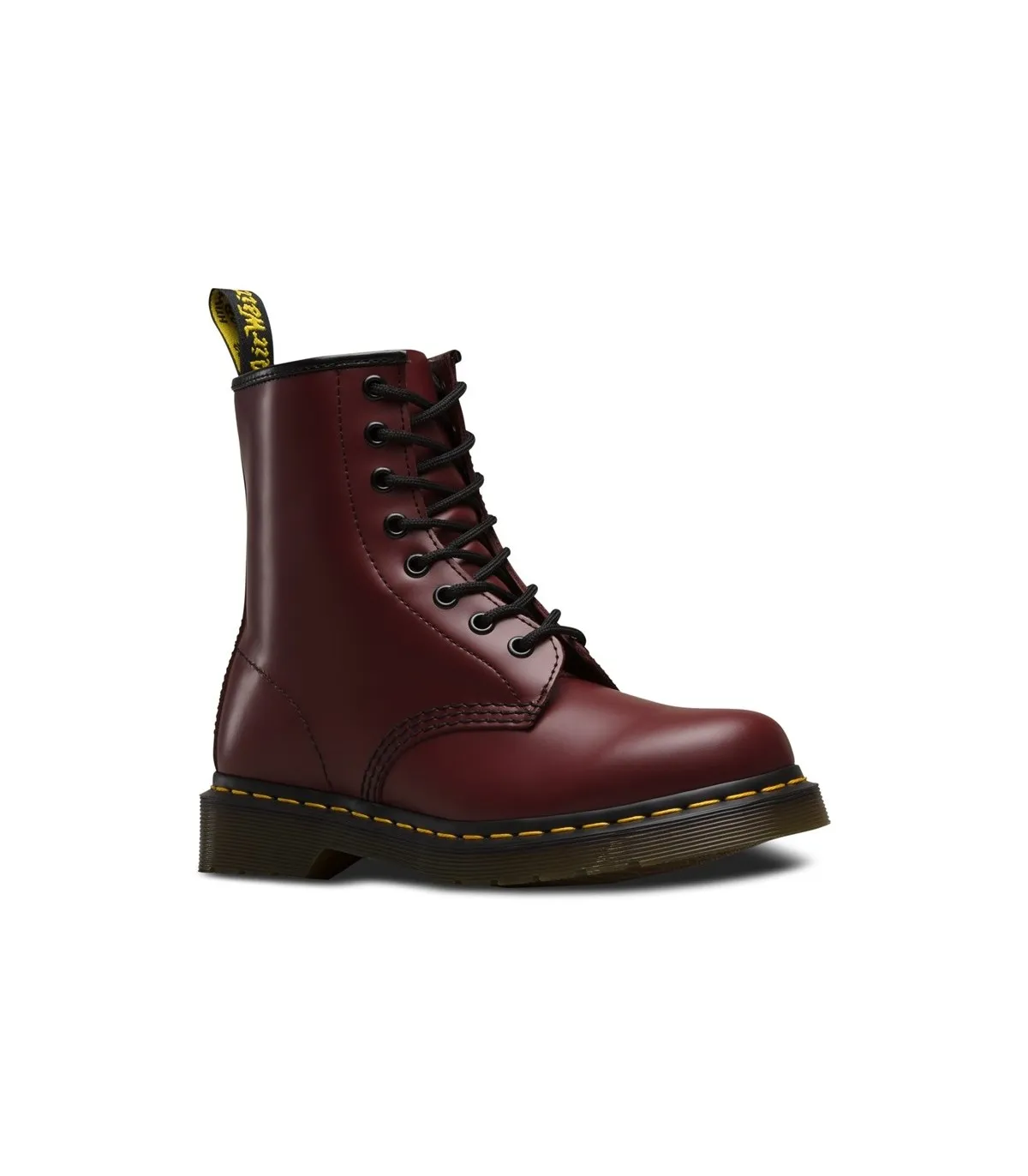 Botines de cordones color cherry para mujer