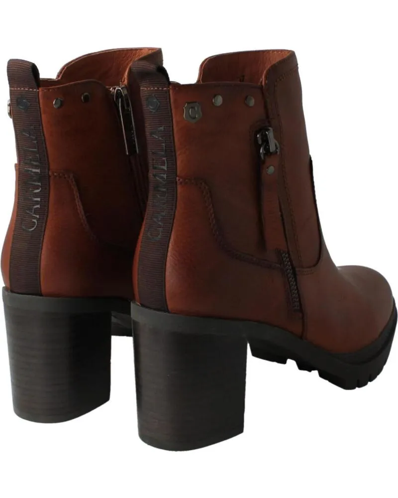 Botines de Mujer CARMELA BOTIN PIEL CAMEL