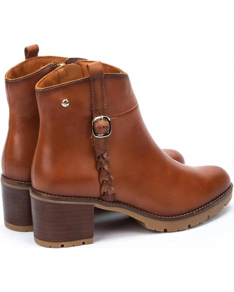BOTINES DE MUJER PIKOLINOS BOTINES DE TACON W7H8578 CUERO MARRóN