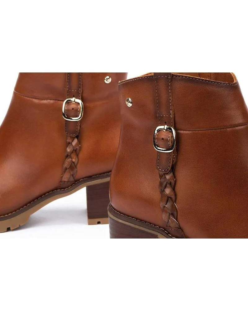 BOTINES DE MUJER PIKOLINOS BOTINES DE TACON W7H8578 CUERO MARRóN